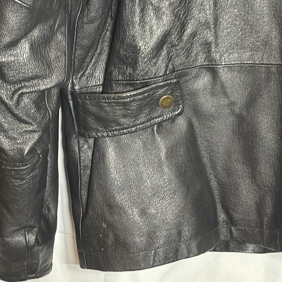 Trails and men’s heavy fully lined black leather jacket - Picture 9 of 12